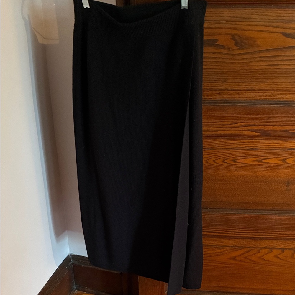 J. Crew Black Pencil Midi Skirt